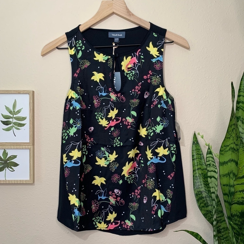 5/$15 | Modcloth | ‘Double Dare’ Sleeveless Top | NWT - Picture 3 of 14